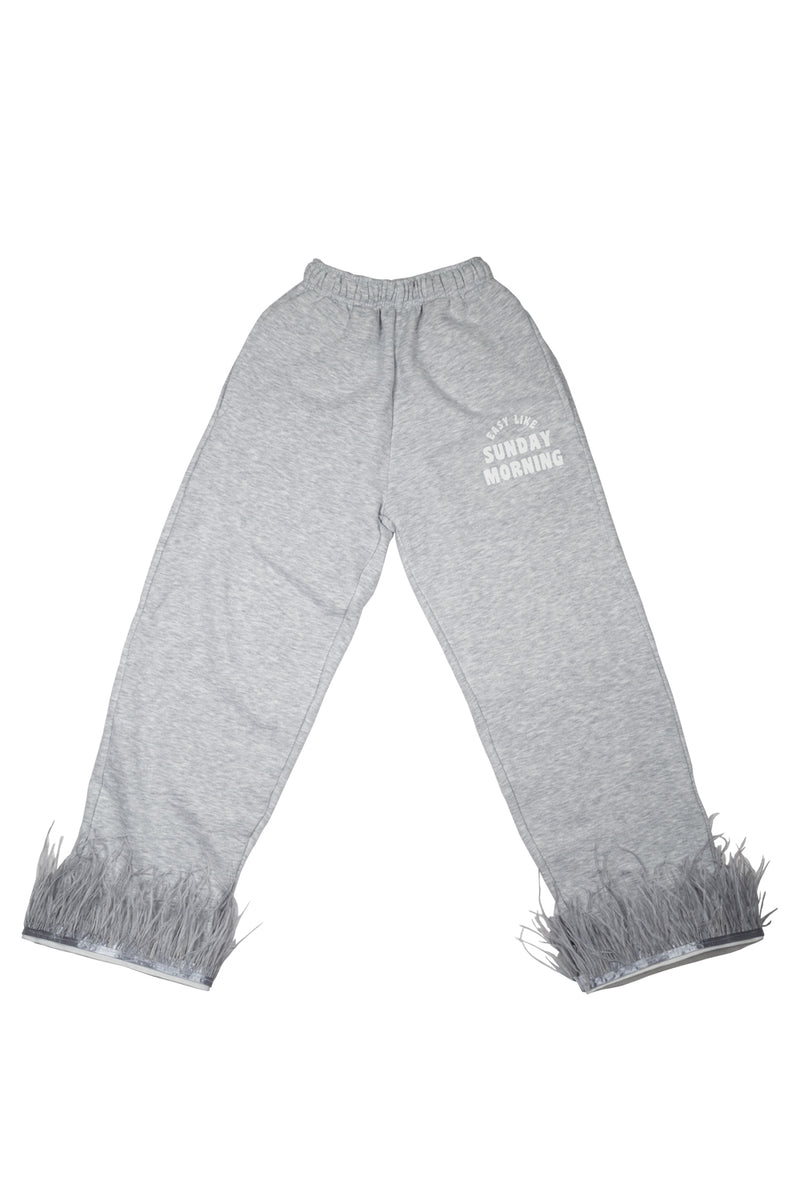 FEATHER JOGGER SET Hook & Loop (Grey Melange)