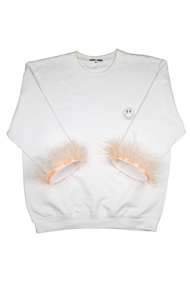 FEATHER JOGGER SET Hook & Loop (White)